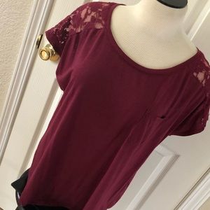Burgundy blouse